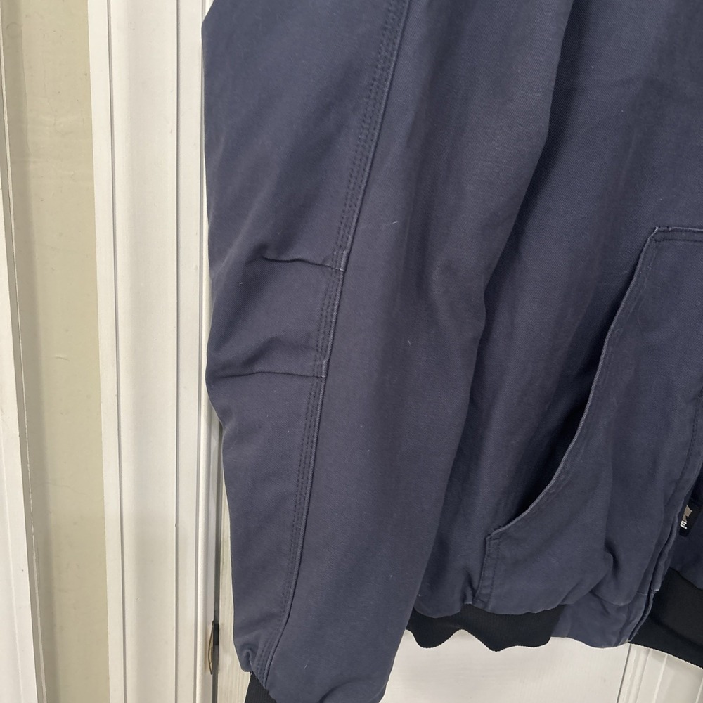 Berne Mens Workwear Jacket Duck Canvas Full Zip Hood Industrial HJ51ND 2XL Blue - Picture 8 of 15